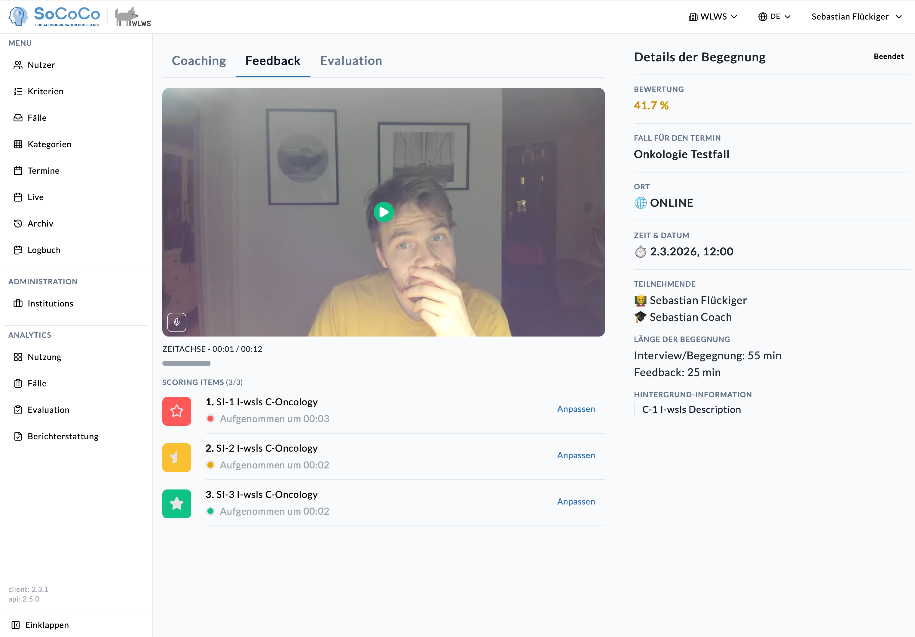 SoCoCo Abgeschlossene Sitzung